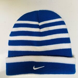 Nike Kids Striped Blue and White Hat